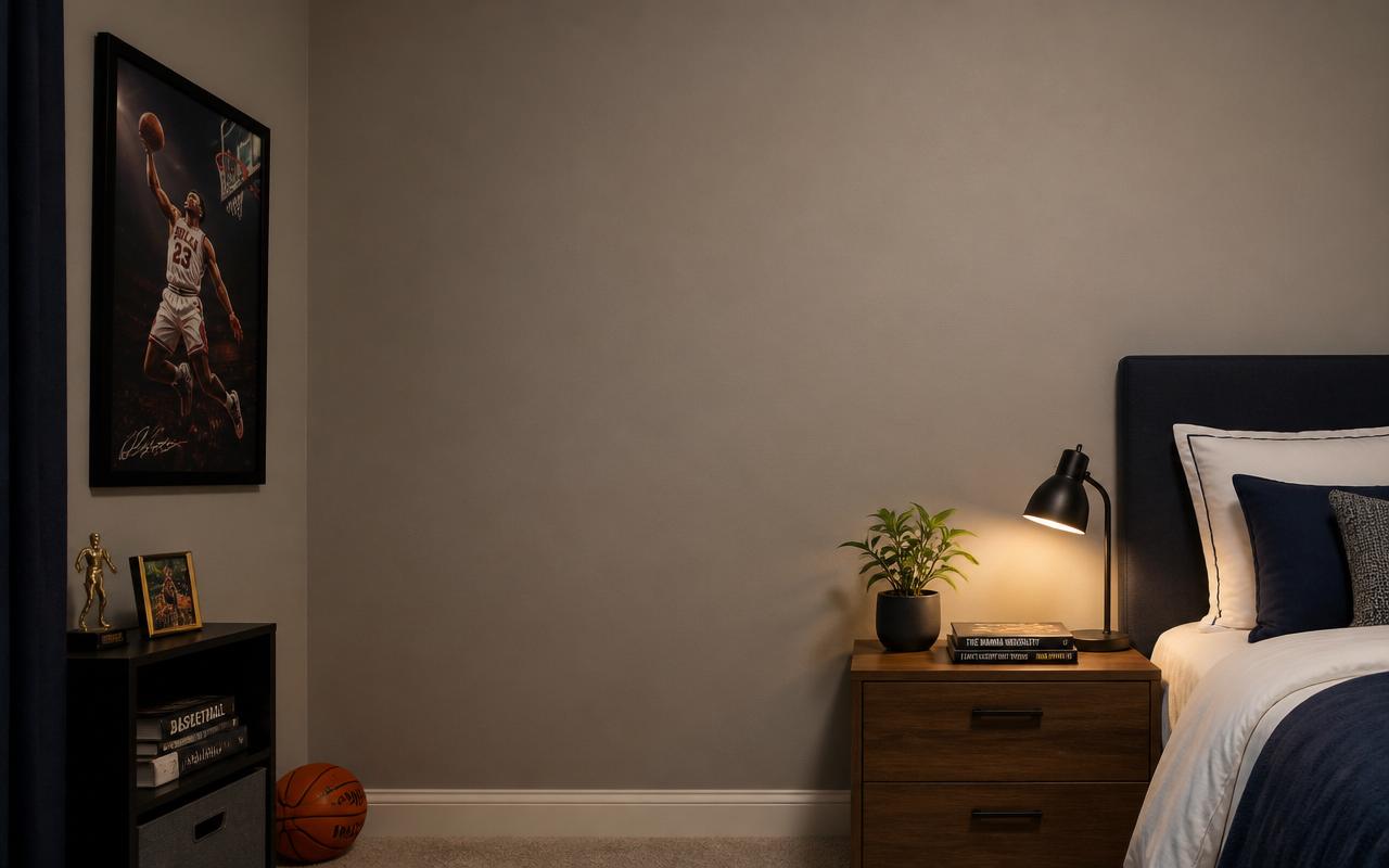 Bedroom (Basketball) with The Athlete Vault shelf