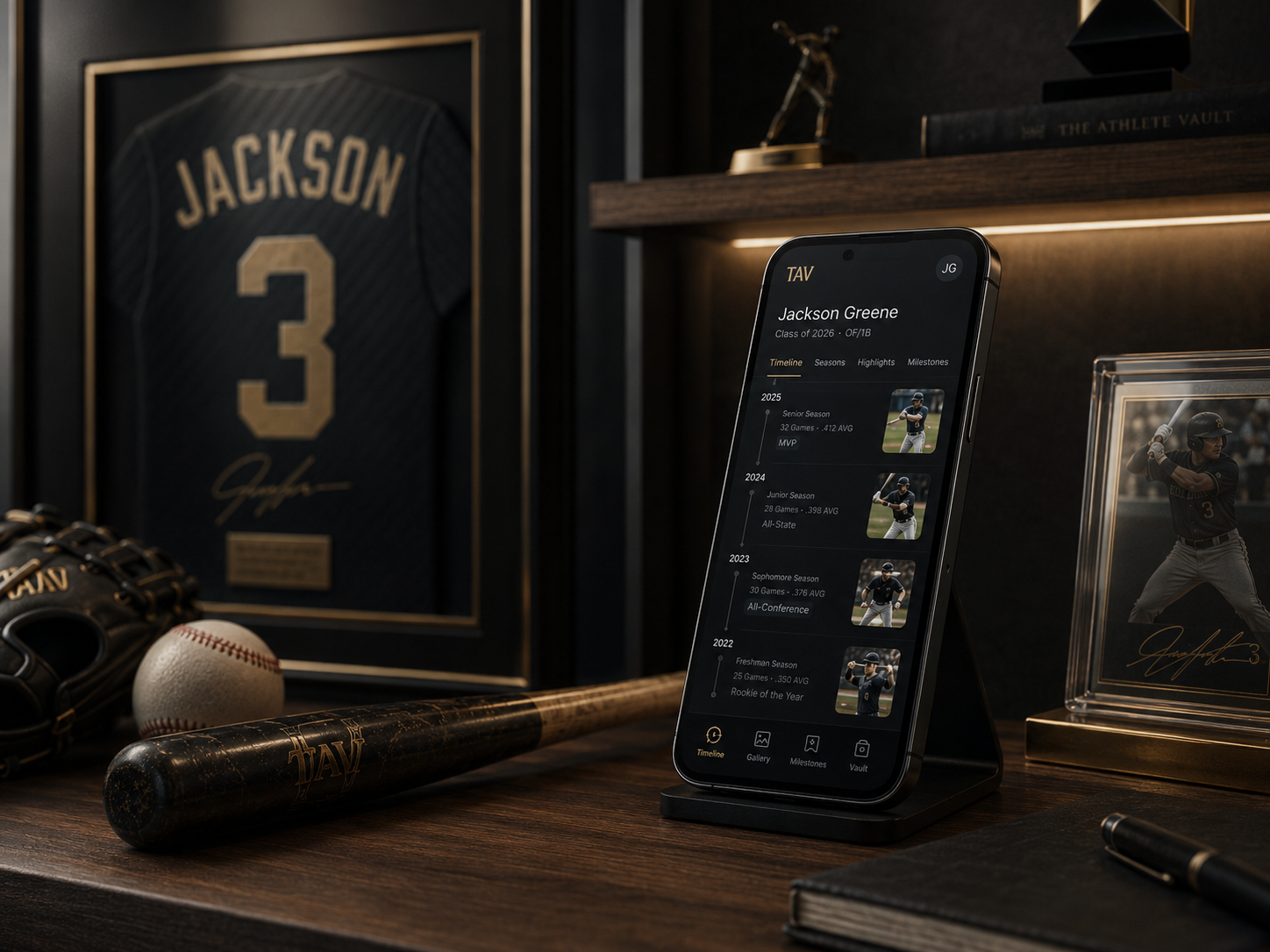 The Athlete Vault dashboard holding seasons of memories